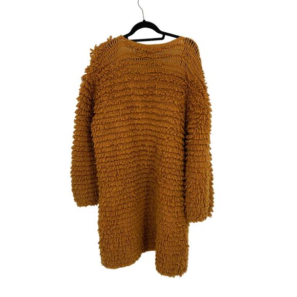 Stolen Girlfriends Club Duster Sweater Womens 10 Looped Yarn Burnt Orange - Picture 7 of 10